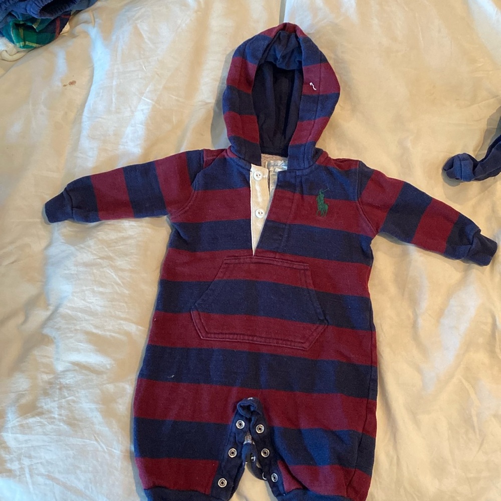 RALPH LAUREN SWEATSHIRT FABRIC ONESIE
